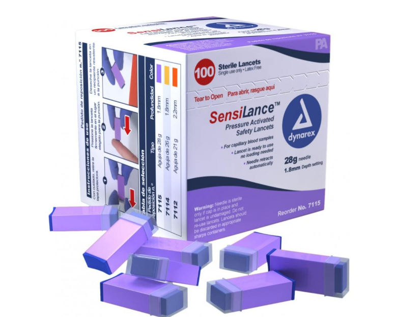 Pressure Activated Safety Lancet, Fixed Depth Lancet, Needle
